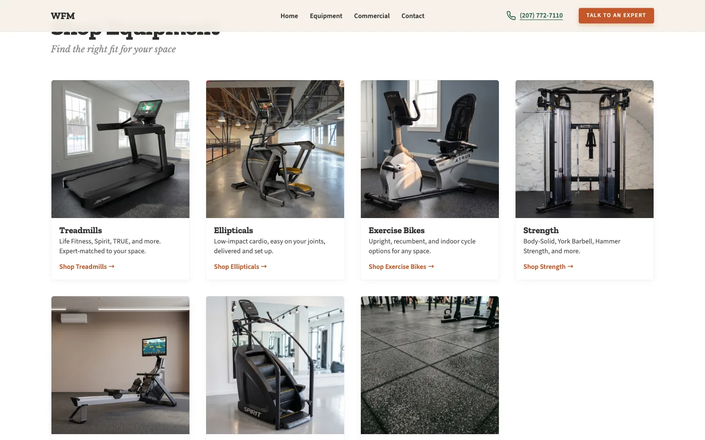 Equipment categories