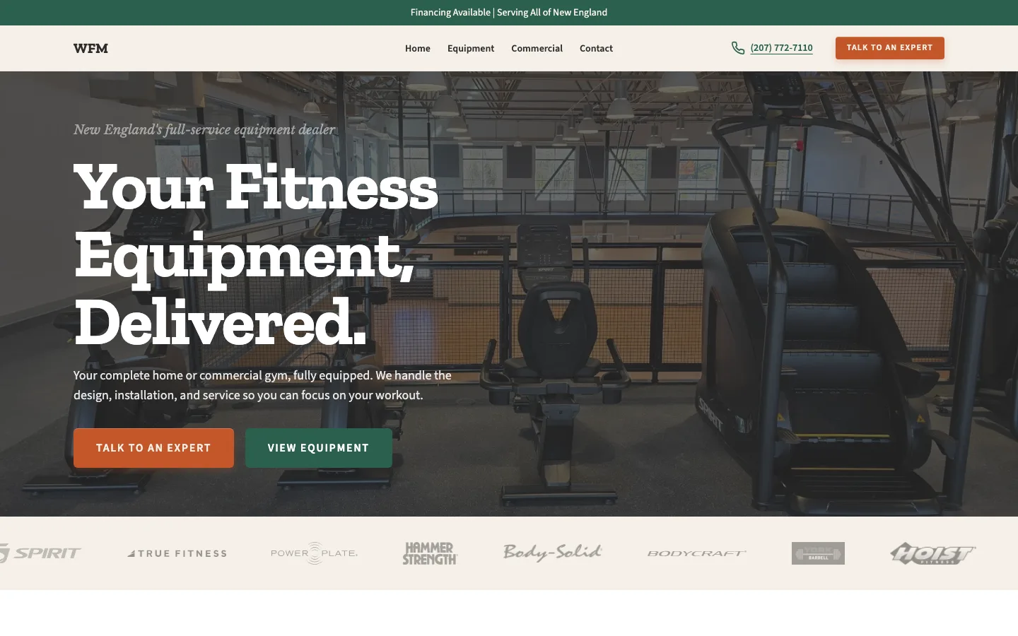 Workout Fitness Store website screenshot